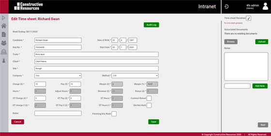 Constructive Resources - Recruitment Management System
