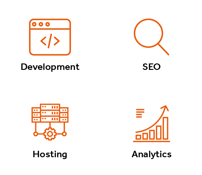 Our expertise includes: SEO, Secure Hosting and Data Analytics